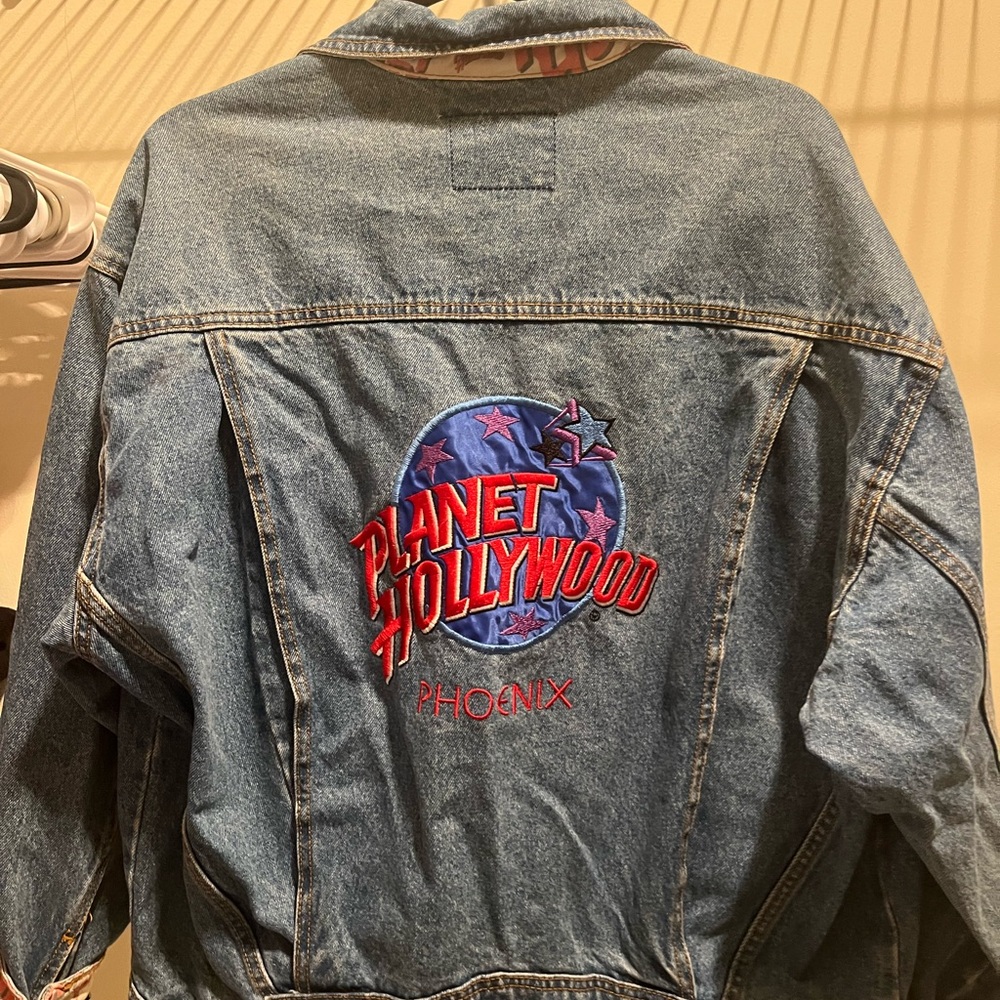 Planet Hollywood celebrity vintage Phoenix 1994 Jean jacket Mens Ladies Size XL
